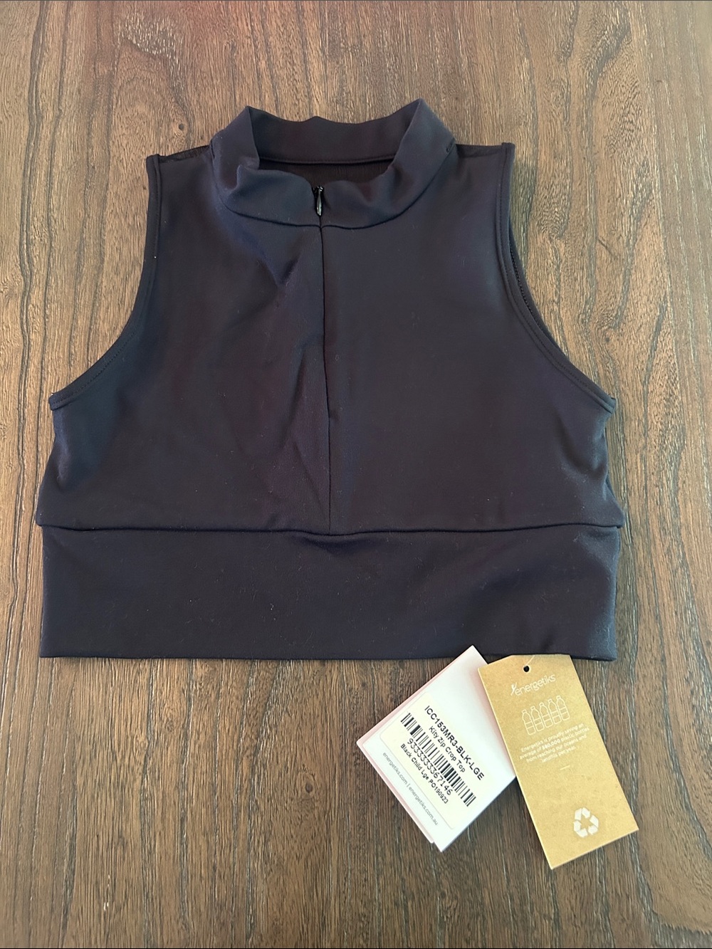 Energetiks Kids Dancewear Crop Top - Black